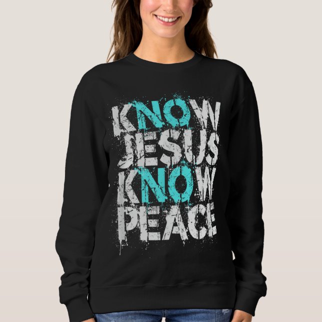 Christian Apparat - Know Jesus Know Peace No Jesus T Shirt (Framsida)