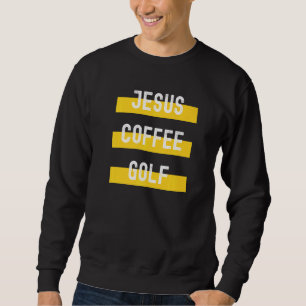 Christian Apparel Jesus Coffee Golf Lång Ärmad Tröja