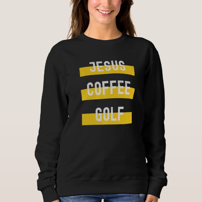 Christian Apparel Jesus Coffee Golf T Shirt (Framsida)