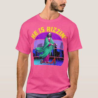 Christian är Rizzin'Jesus Scooter Retro 70s 80 T Shirt