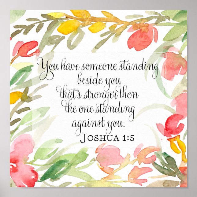 Christian Art | Joshua 1:5 Poster (Framsidan)