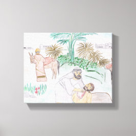 Christian Artwork the bra Samaritan Canvastryck