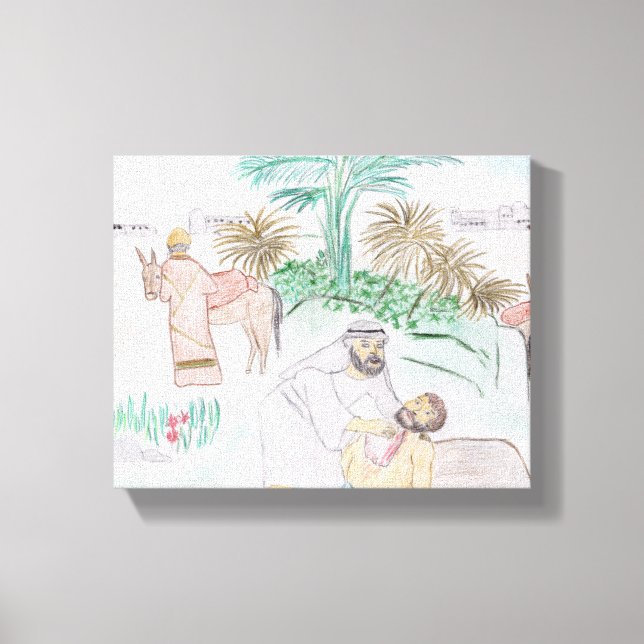 Christian Artwork the bra Samaritan Canvastryck (Framsida)