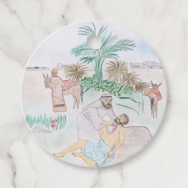 Christian Artwork the bra Samaritan Gåvor Etiketter (Framsida)