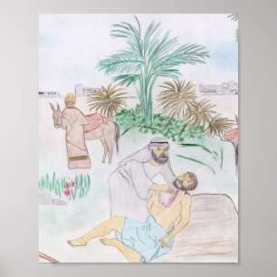 Christian Artwork the bra Samaritan Poster