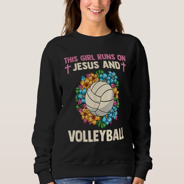 Christian Athlete This Girl Runs On Jesus And Voll T Shirt (Framsida)
