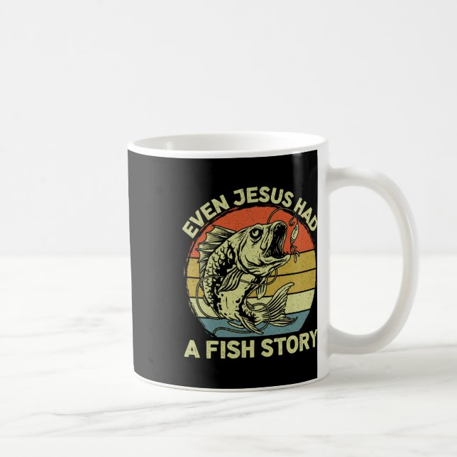Christian B Fishing Även Jesus hade fiskelärnsten Kaffemugg (Höger)