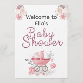 Christian Baby Girl Shower Personalized Text Photo Inbjudningar