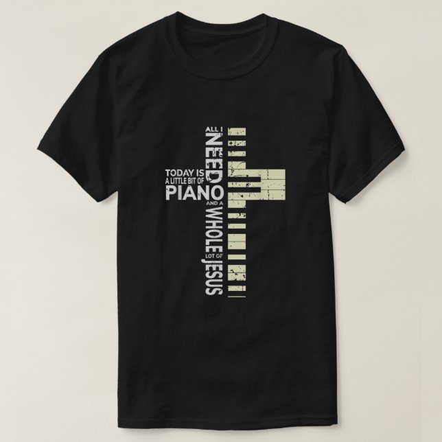 Christian Band Shirt Musician Rock musik Piano Tee (Design framsida)