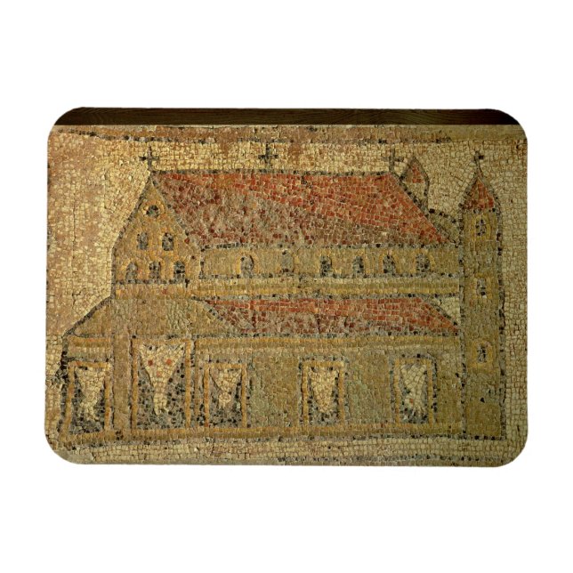 Christian basilica, mosaic pavement, romersk perio magnet (Horisontell)