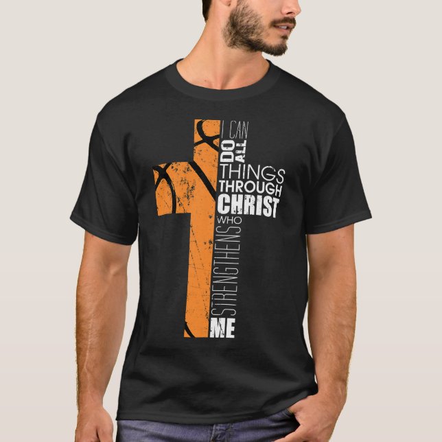 Christian Basketball Gifts Tonåring Religiösan Boy T Shirt (Framsida)