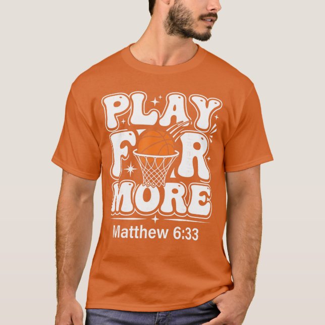 Christian Basketball Jesus Bible Verse Basketball  T Shirt (Framsida)