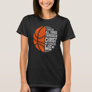 Christian Basketball Kärlek hela Sak kan jag göra  T Shirt