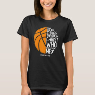 Christian Basketball Philippians 413 jag kan göra T Shirt