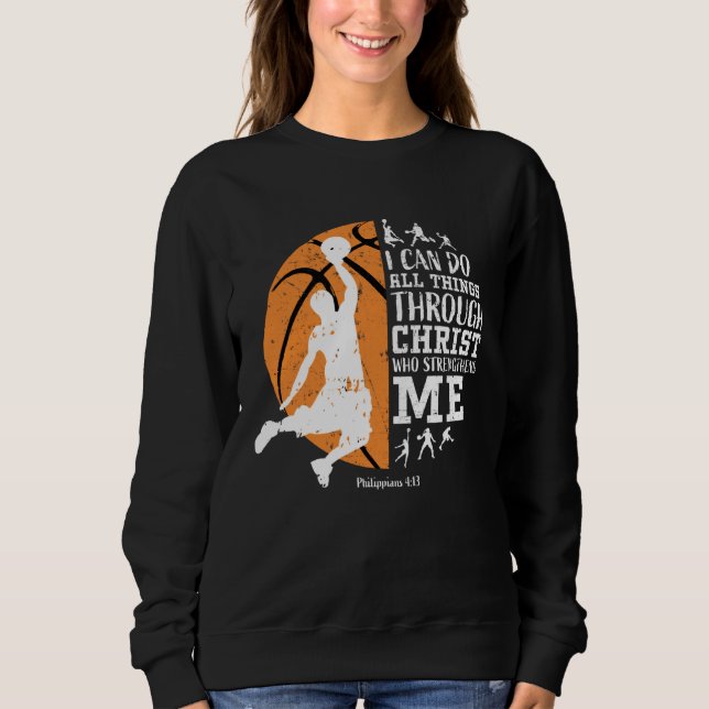 Christian Basketball Tank Tops Men Boys Youth Phil T Shirt (Framsida)