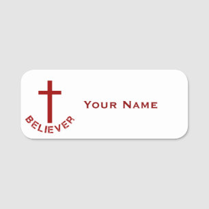 Christian Believer Red Kor Church Events Namnbricka