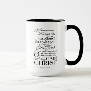 Christian Bible Quote Black Combo Mugg