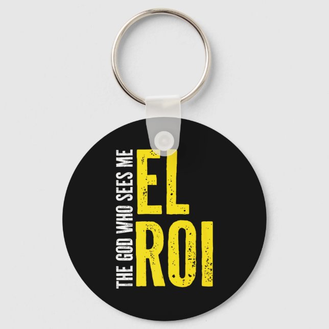 Christian Bible Quote - El Roi The God Who Sees Me Nyckelring (Framsida)