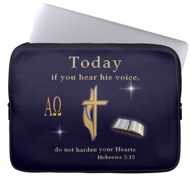 Christian Bible Scripture Laptop Fodral (Framsidan)