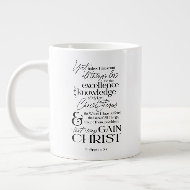Christian Bible Scripture Quote Jumbo Mugg (Vänster)