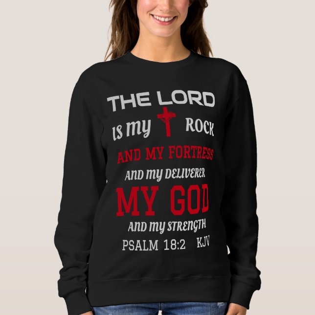Christian Bible Scripture Verse Psalm 182 T Shirt (Framsida)