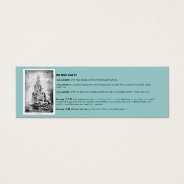 Christian Bible Tract 2-kort Litet Visitkort (Framsidan)