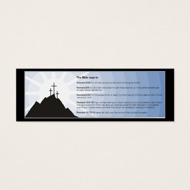 Christian Bible Tract Card Litet Visitkort (Framsidan)