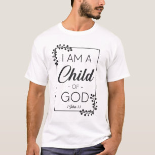 Christian Bible Verse att jag är ett barn till Gud T Shirt