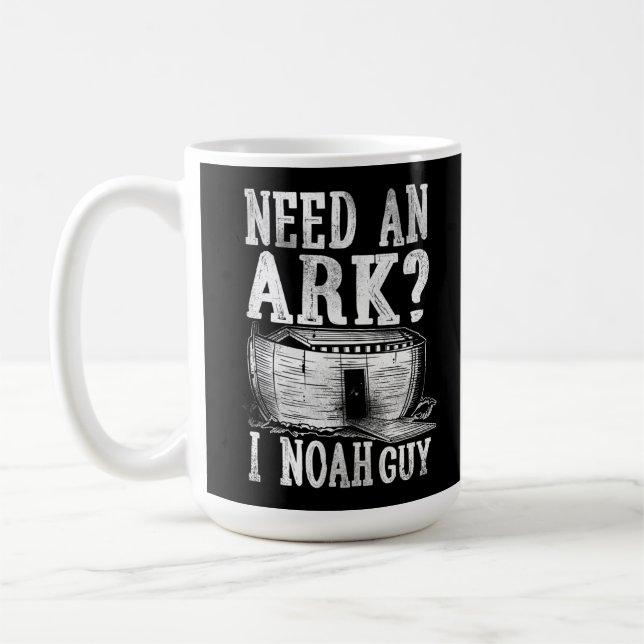 Christian Bible Verse behöver en Ark? Jag Noah Guy Kaffemugg (Vänster)