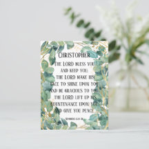 Christian Bible Verse Blessing Eucalyptus Lövs