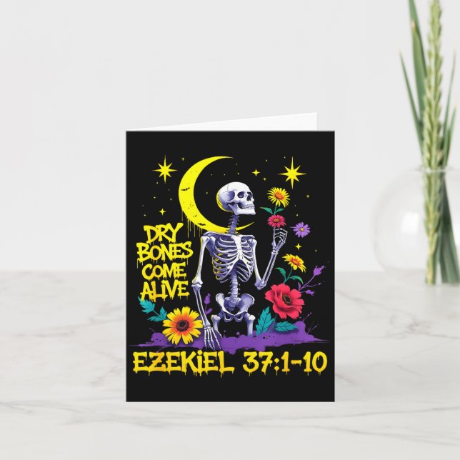 Christian Bible Verse Dry Bones Come Alive Ezekiel Kort (Framsida)
