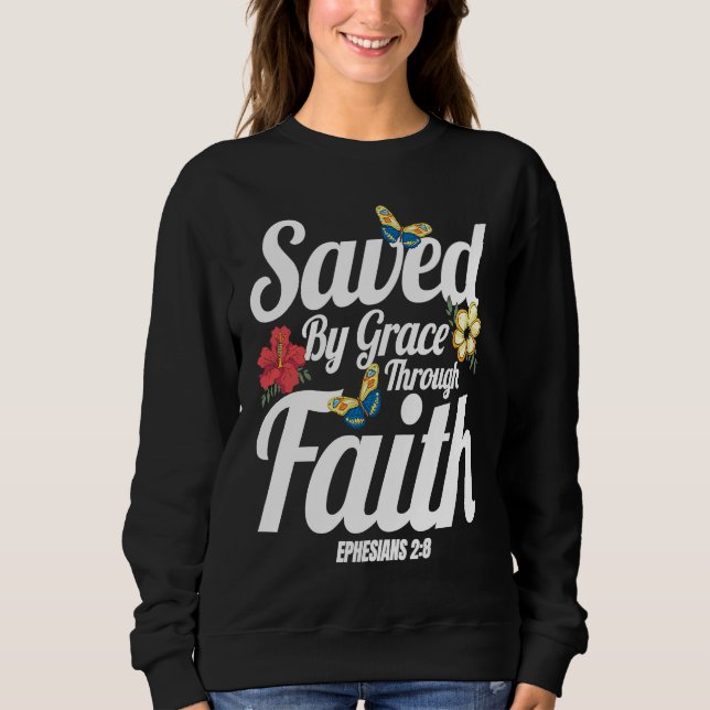 Christian Bible Verse Ephesians 28 Flower Butterfl T Shirt (Framsida)