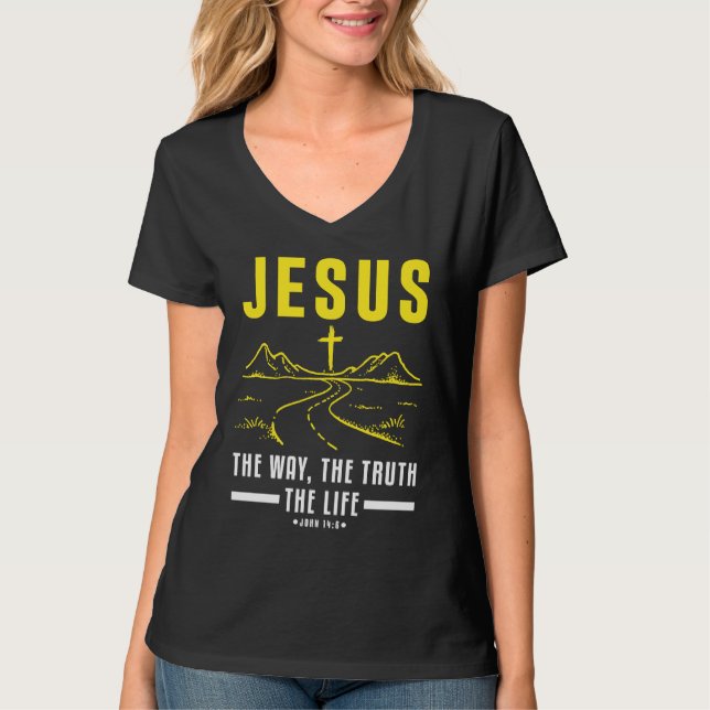 Christian Bible Verse Faith Believer Follower  1 T Shirt (Framsida)