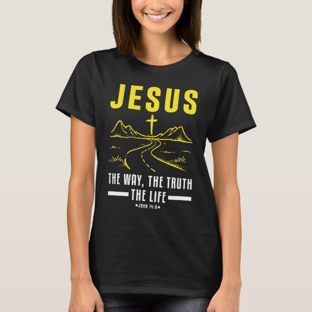 Christian Bible Verse Faith Believer Follower  1 T Shirt (Framsida)