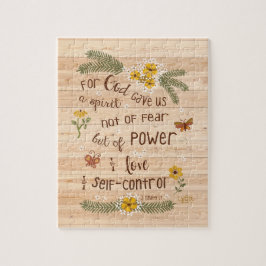 Christian Bible Verse Faith over Fear Scripture Pussel