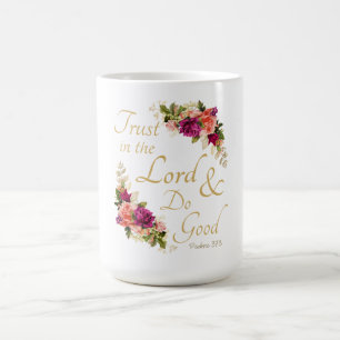 Christian Bible Verse: Förtroende för Lord & Do Kaffemugg