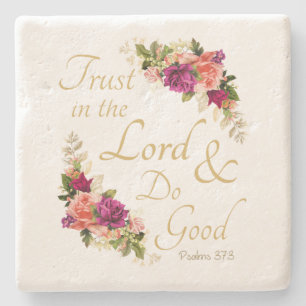 Christian Bible Verse: Förtroende för Lord & Do Stenunderlägg