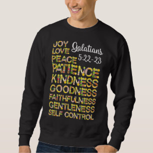 Christian Bible Verse Fruit of the Spirit Galatian Lång Ärmad Tröja