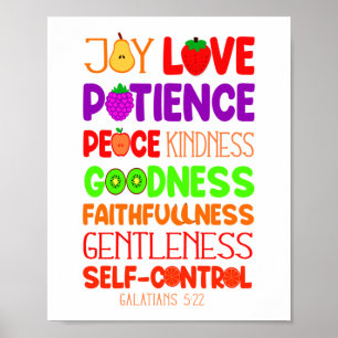 Christian Bible Verse Fruit of the Spirit Poster