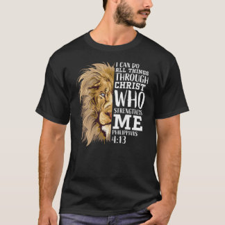 Christian Bible Verse ger Manar Pappa Lejon om Jud T Shirt