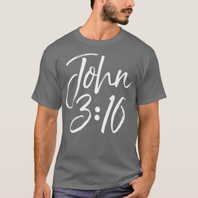Christian Bible Verse Gift Scripture Reference T Shirt (Framsida)