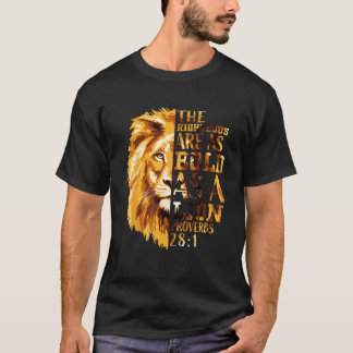 Christian Bible Verse Gifts Manar Proverbs 28 1 Le T Shirt