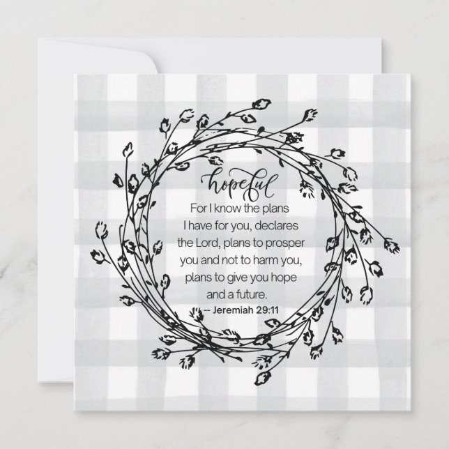 Christian Bible Verse Inspirational Kort (Framsida)