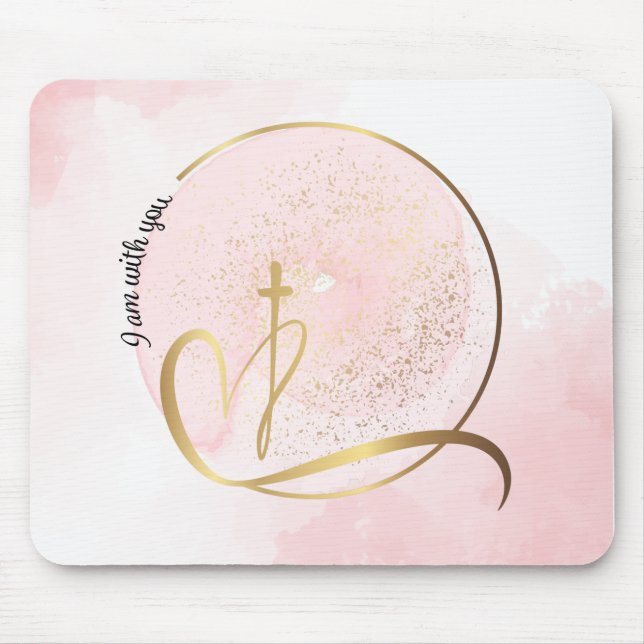 Christian Bible Verse: Jag är med dig Mousepad Musmatta (Framsidan)