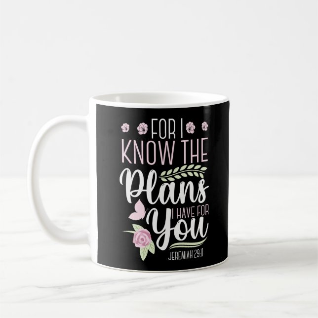 Christian Bible Verse Jeremiah 29:11 Kaffemugg (Vänster)