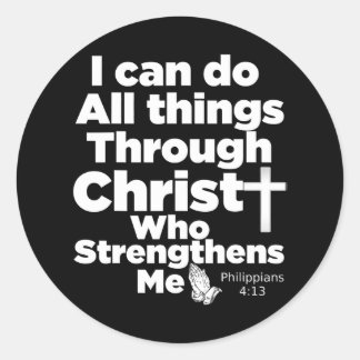 Christian Bible Verse Jesus Gud Runt Klistermärke