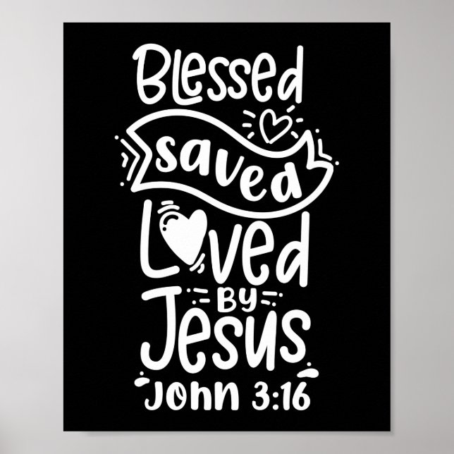 Christian Bible Verse John 3:16 Poster (Framsidan)