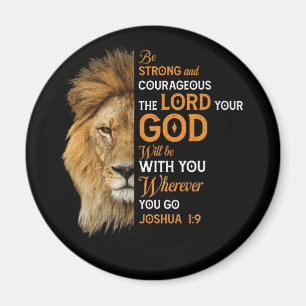 Christian Bible Verse Joshua 1 9 Lejon Faith Magnet
