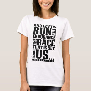 Christian Bible Verse låter oss Springa med Endura T Shirt