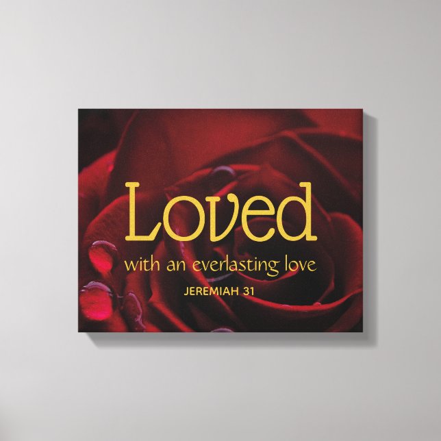 Christian Bible Verse LOVED Valentine Day Canvastryck (Framsida)